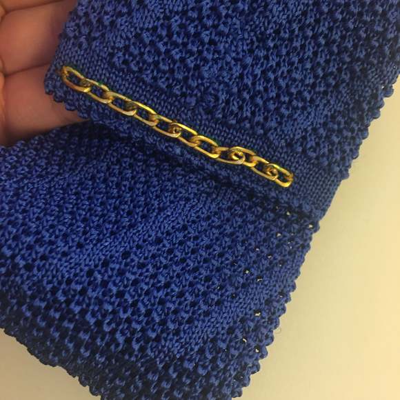 CHANEL Tie in Blue Silk - Picture 4 of 6